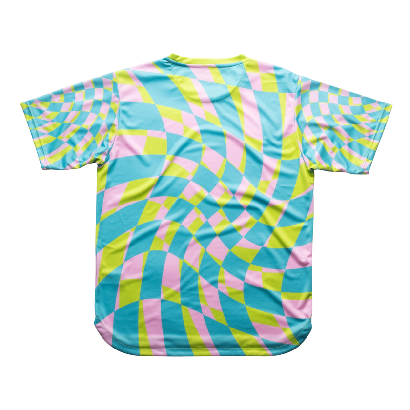 Camiseta a cuadros Aixo Checker para hombre, color lima