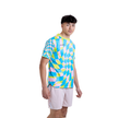 Camiseta a cuadros Aixo Checker para hombre, color lima
