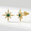 Ursa Birthstone Star Stud Earrings | 18K Gold Plated