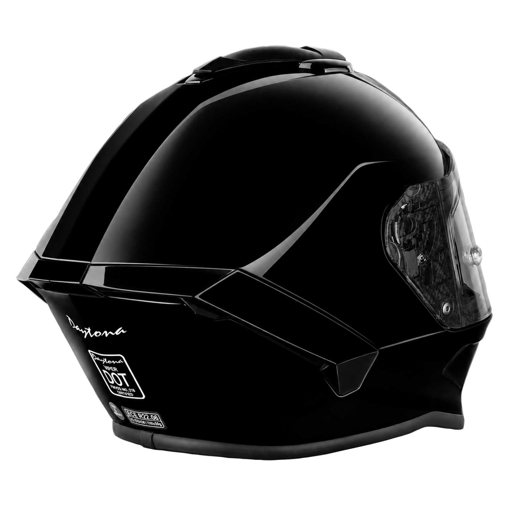 D.O.T. & ECE Daytona Viper- Hi-Gloss Black