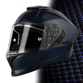 D.O.T. & ECE Daytona Viper- Blue Carbon Fiber