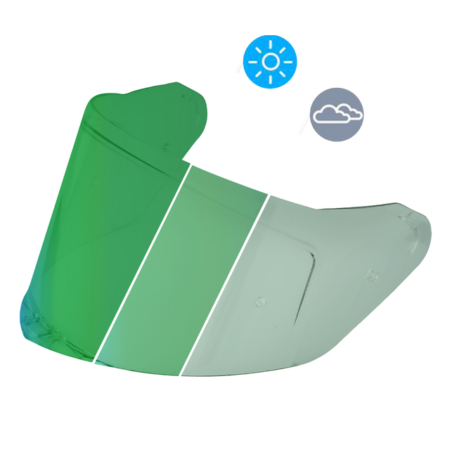Daytona Viper Shield Outer- Photochromic Green