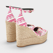 Medusa Platform Espadrilles Pink White Gold