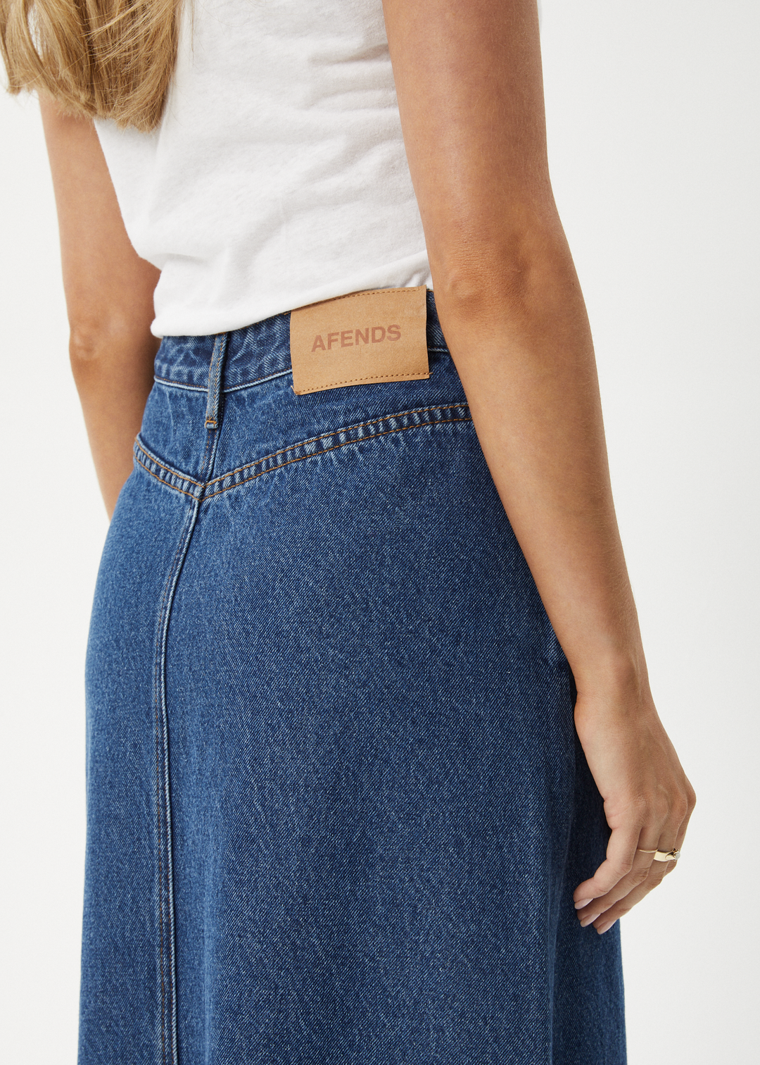 Afends Chichi- Denim Midi Skirt