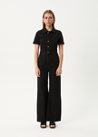 Afends Miami- Denim Flared Jumpsuit