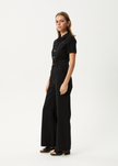 Afends Miami- Denim Flared Jumpsuit