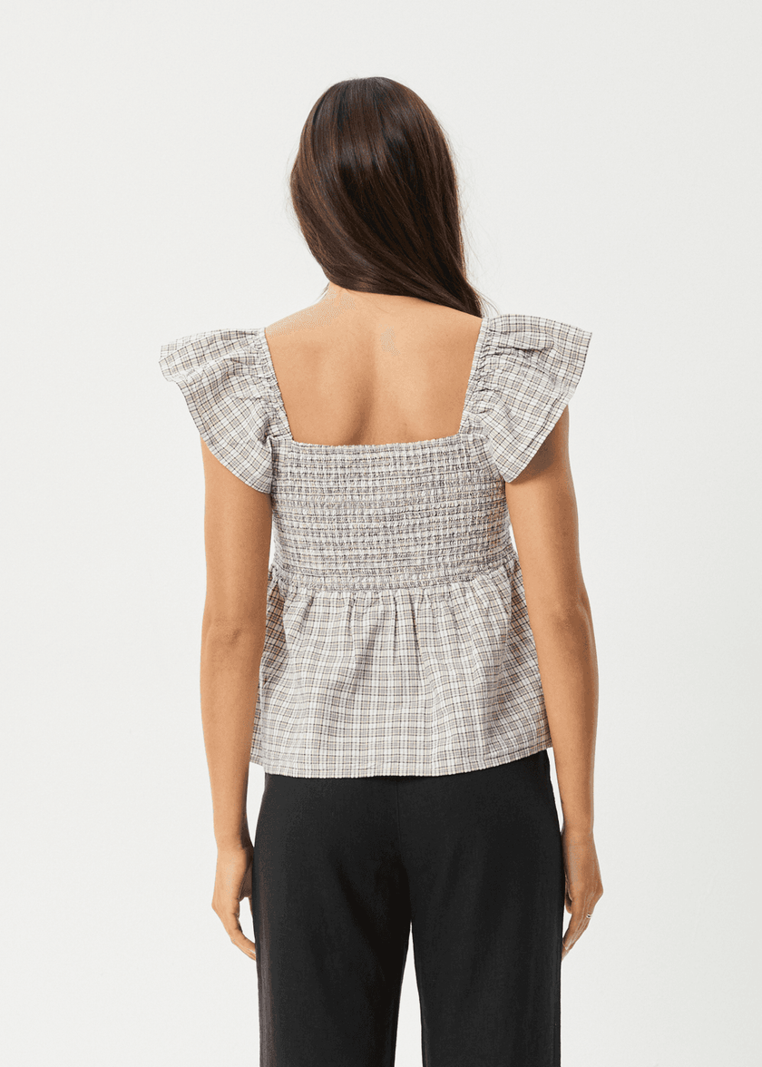 AFENDS Seersucker-top