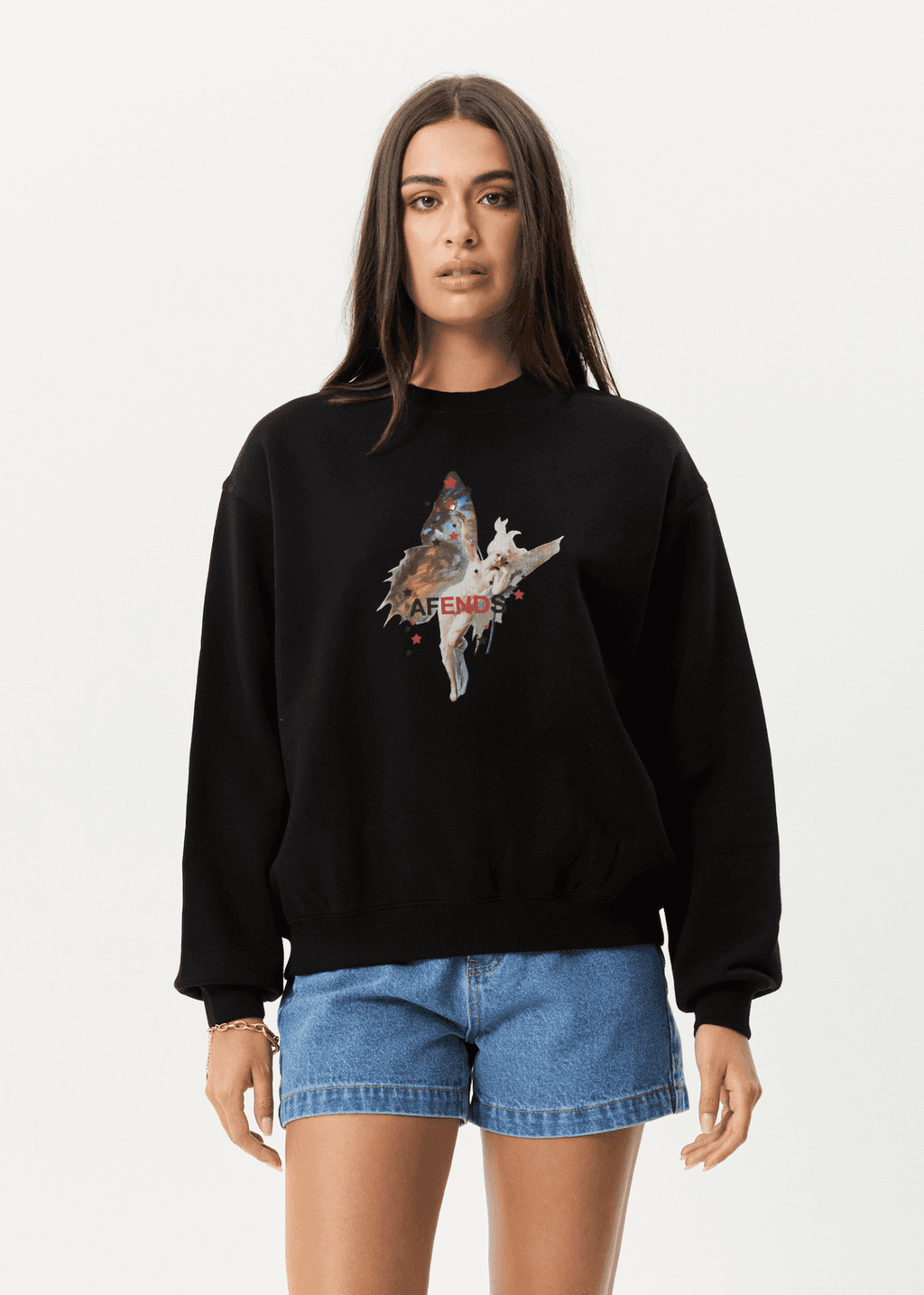 AFENDS Pixie Recyled Crew Neck Jumper