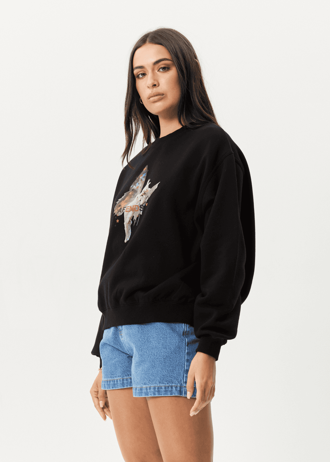AFENDS Pixie genanvendt sweatshirt med rund hals