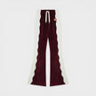 Burgundy Velour Panelled Track Pant