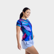 Aixo Abstract Womens Top Multicolour Dark