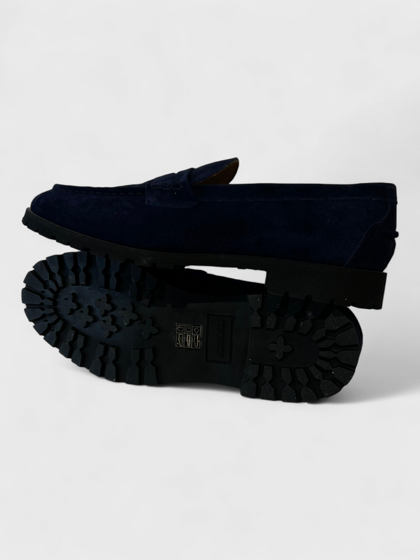 Aimé Leon Dore Suede Country Loafers Navy