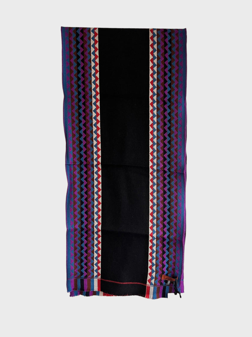 Missoni Wool Zigzag Multi Scarf Red