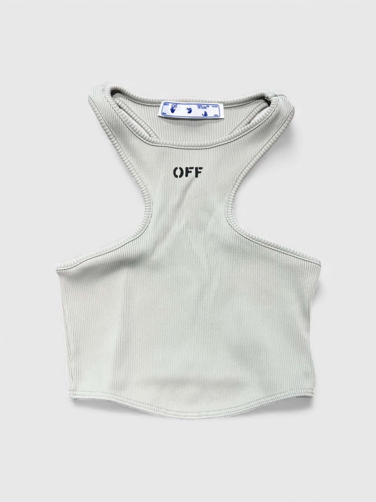 Basic Lux Rib Rowing Top Light Grey