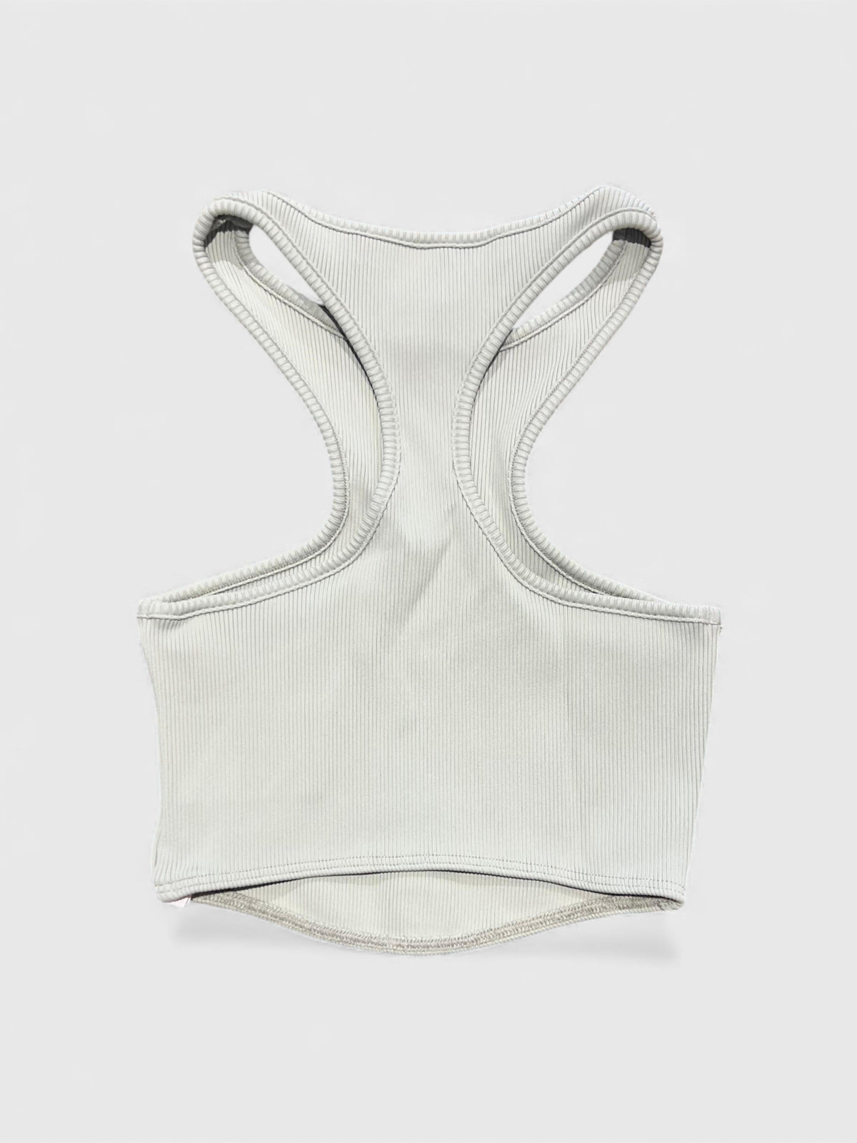 Basic Lux Rib Rowing Top Light Grey