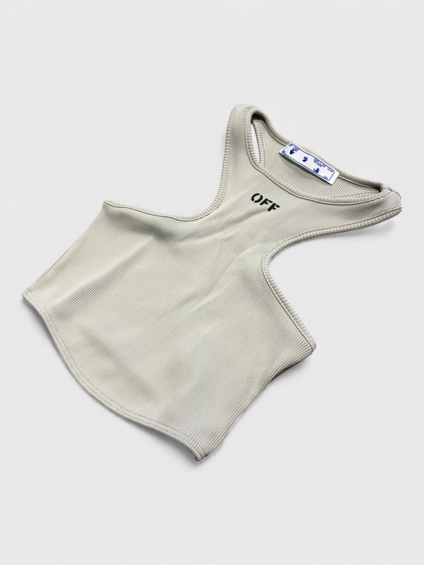 Basic Lux Rib Rowing Top Light Grey