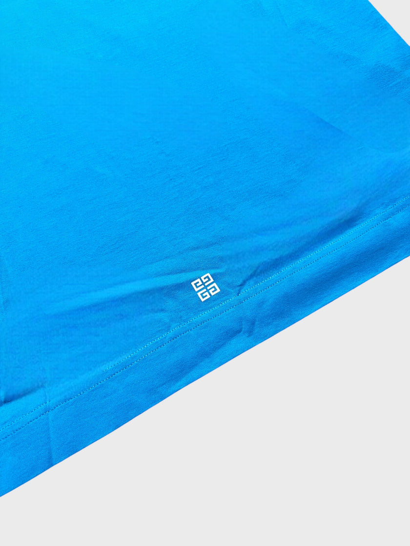 Givenchy 4G Emblem Slim Fit T Shirt Mineral Blue