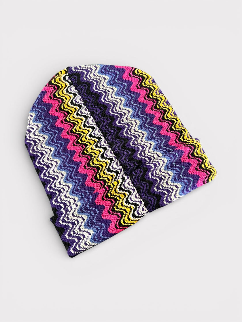 Missoni Zigzag Beanie Multi Purple
