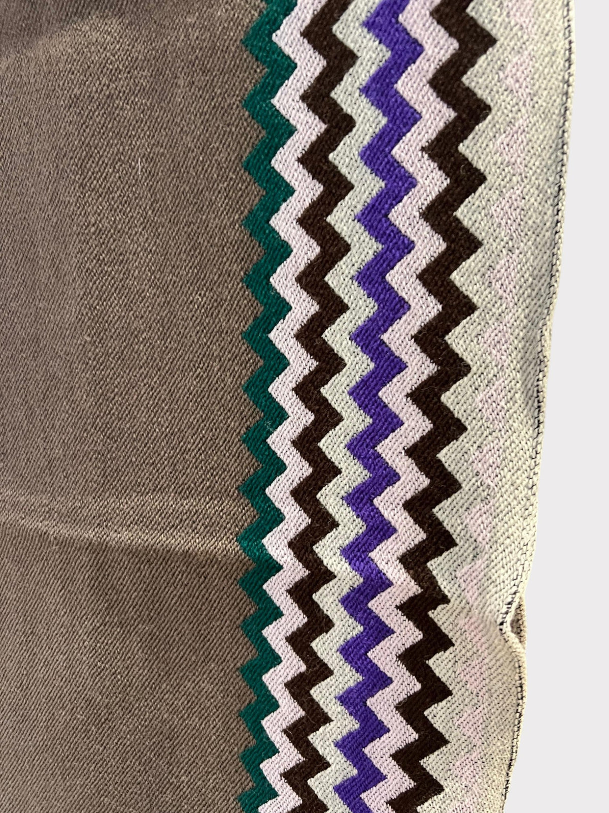 Missoni ZigZag Logo Scarf Grey Purple