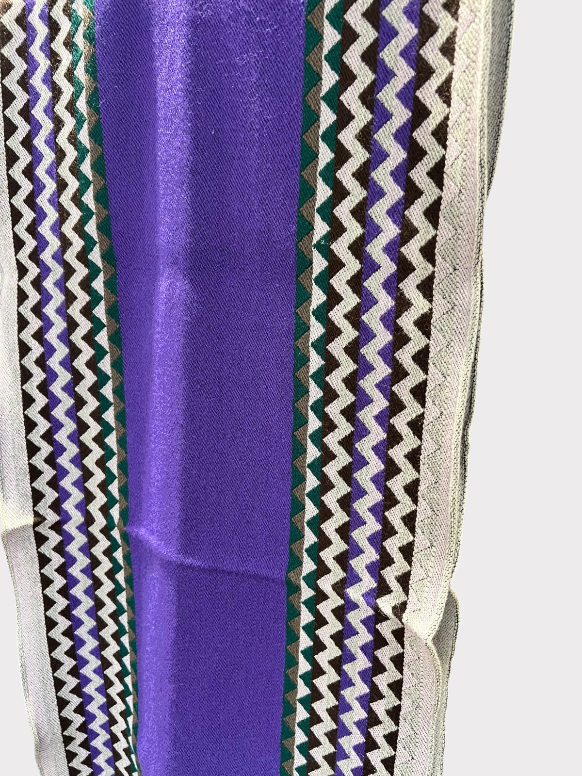 Missoni ZigZag Logo Scarf Grey Purple