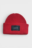 Coach Woven Patch Beanie Cherry Red