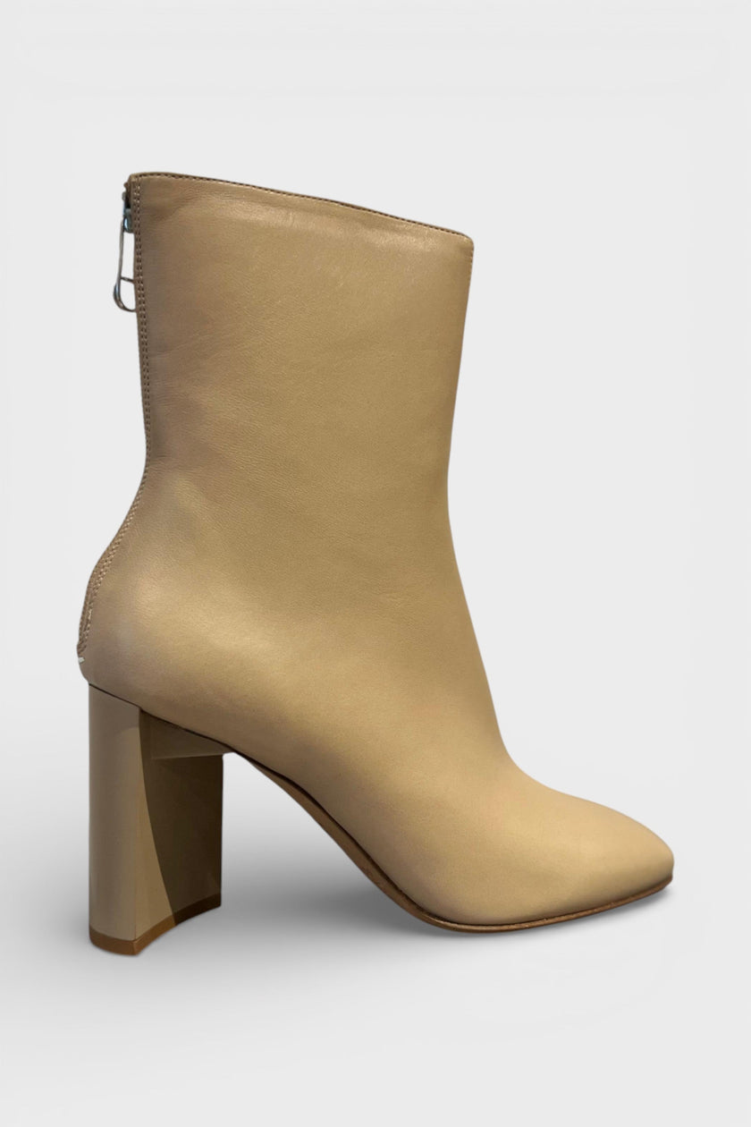 Maison Margiela Cutout Heel Ankle Booties Tan