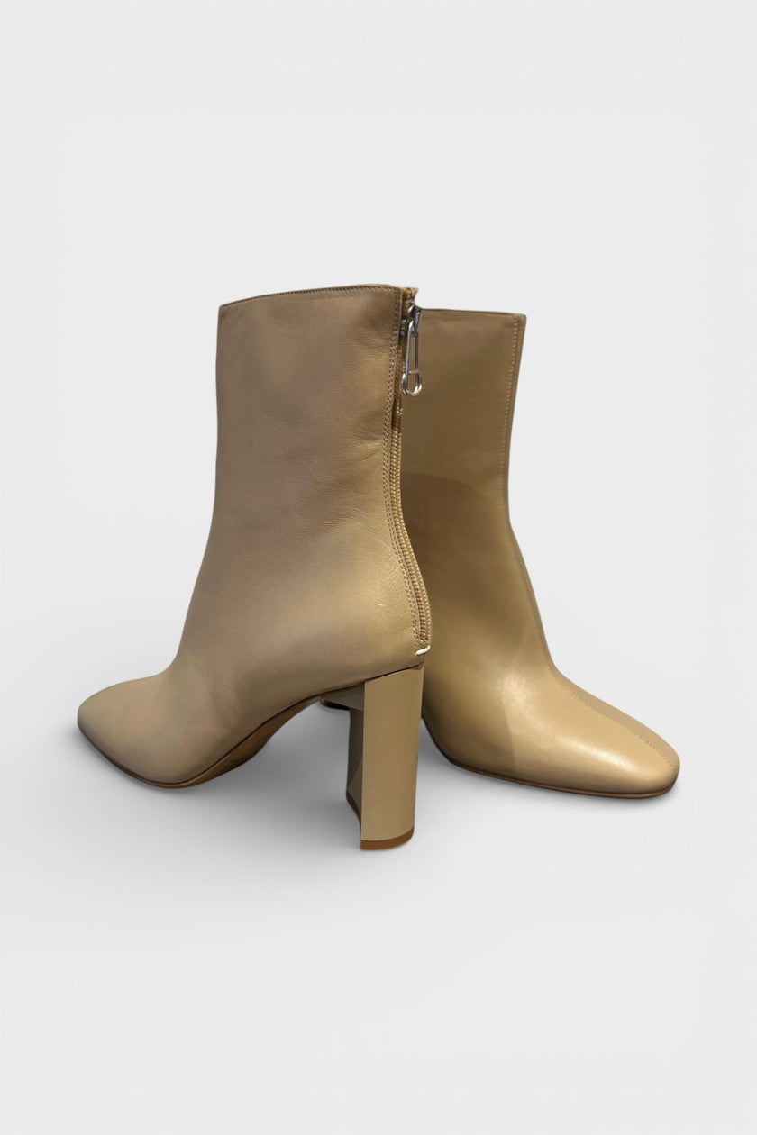 Maison Margiela Cutout Heel Ankle Booties Tan
