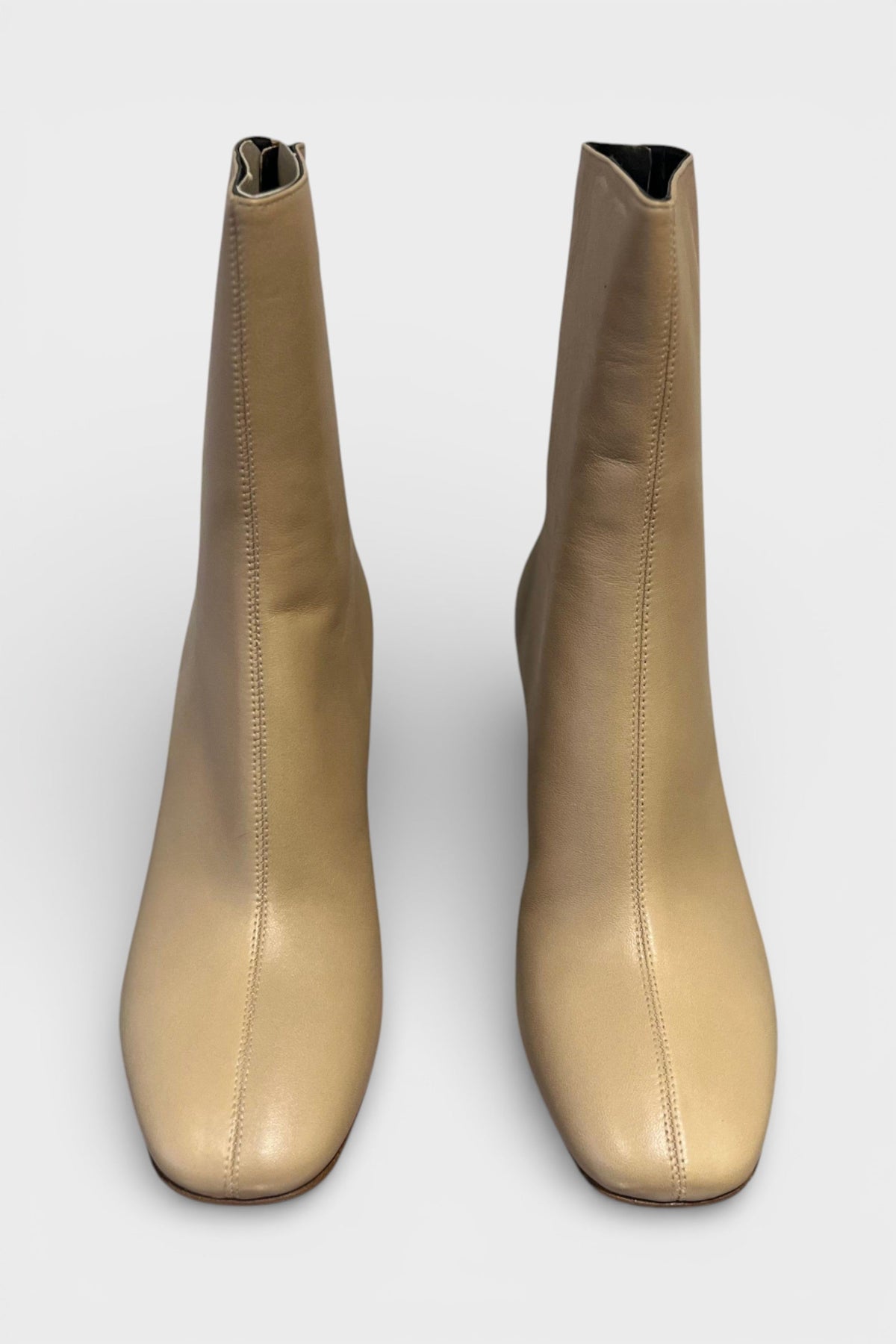 Maison Margiela Cutout Heel Ankle Booties Tan