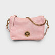 Hobo Medusa Logo Floral Shoulder Bag Pink