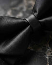 Black Satin Pre-Tied Bow Tie with Adjustable Band