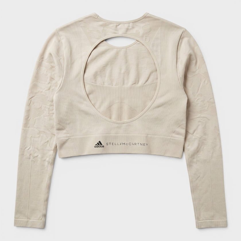 Adidas Truestrength Seamless Long Sleeve Yoga Top Beige
