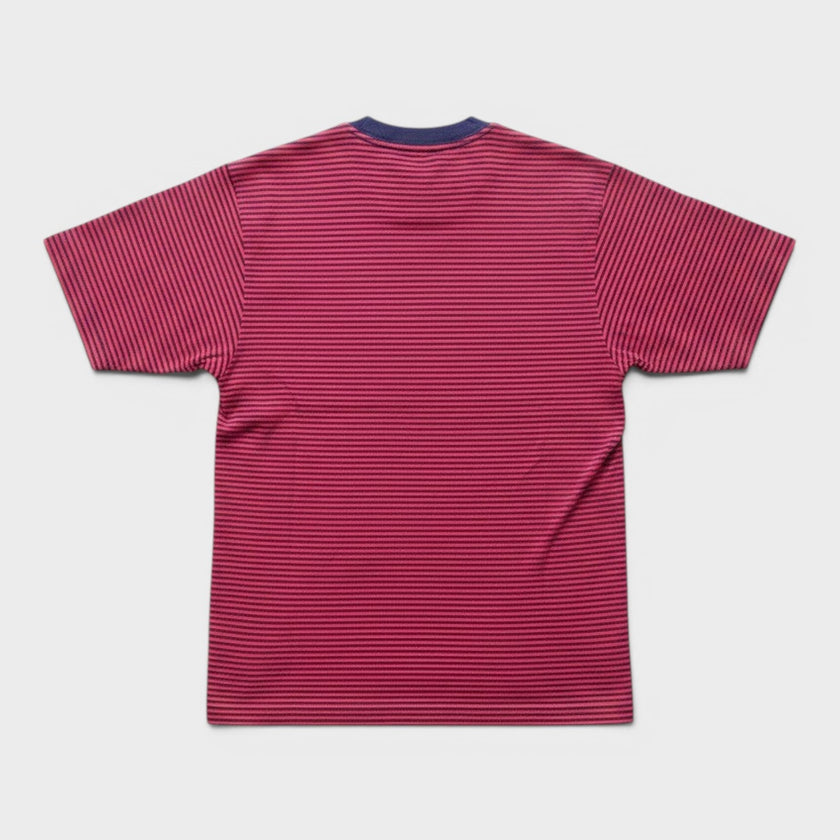 Classic Striped Logo T-Shirt Dark Red Navy