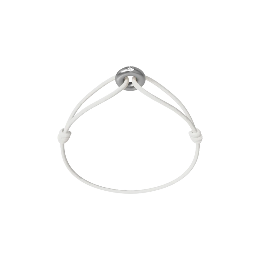 Mini Silver Soho Diamond Cord Bracelet