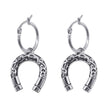 Lucky Charm Horseshoe Hoop Earrings