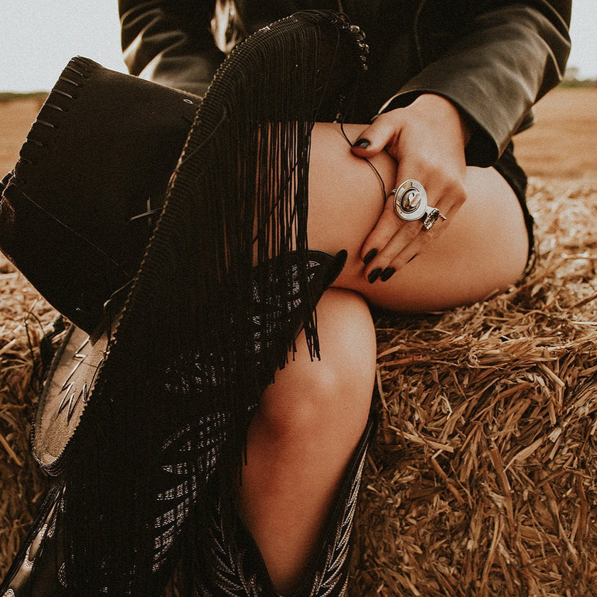 Anillo de sombrero de vaquero de rodeo