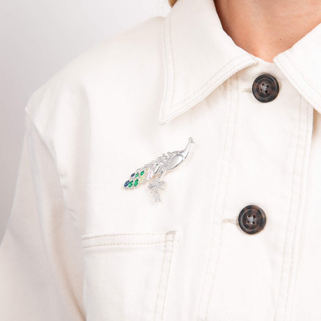 Laura Ashley Fashion Belvedere Peacock Brooch