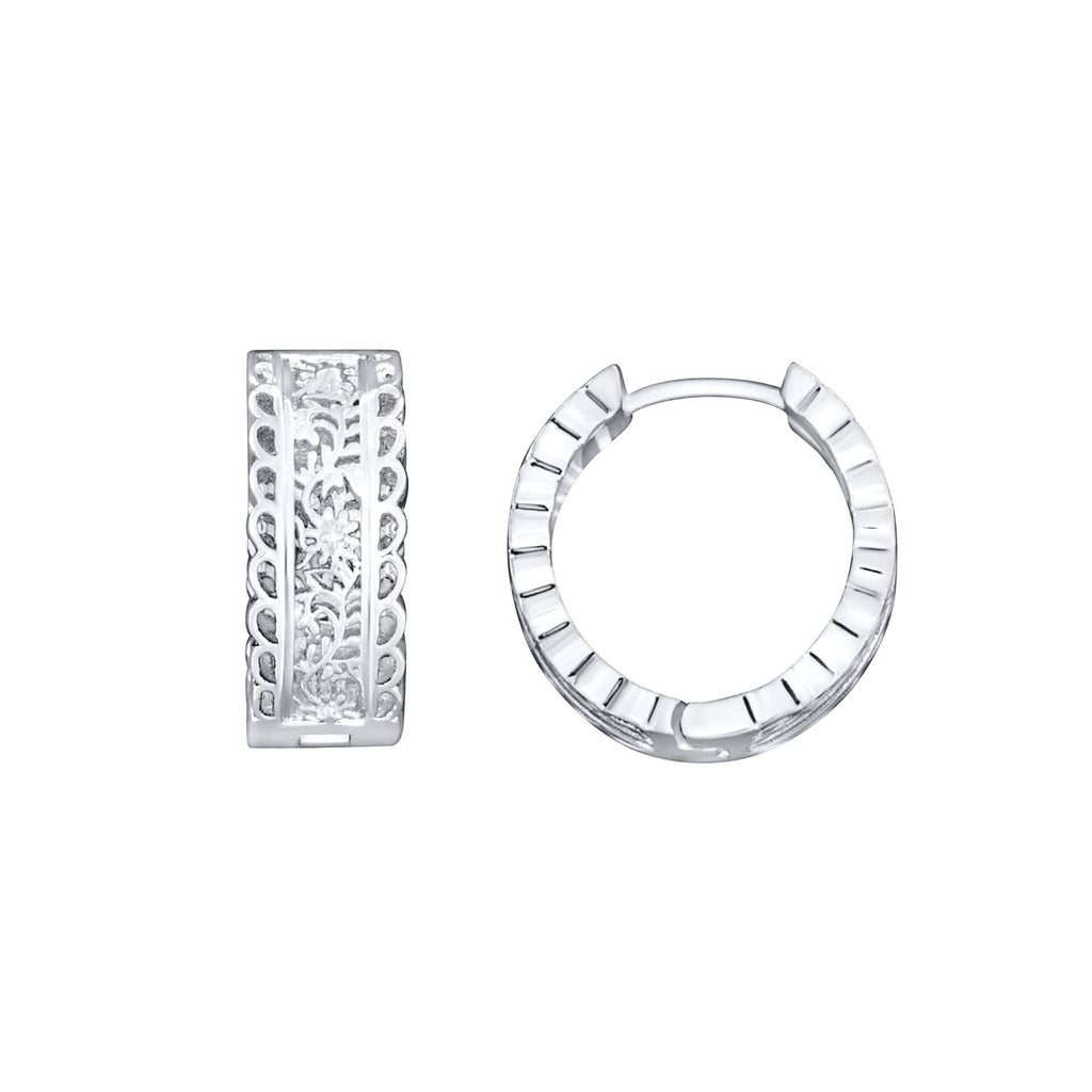 Laura Ashley Fashion Paisley Lace Hoop Earrings