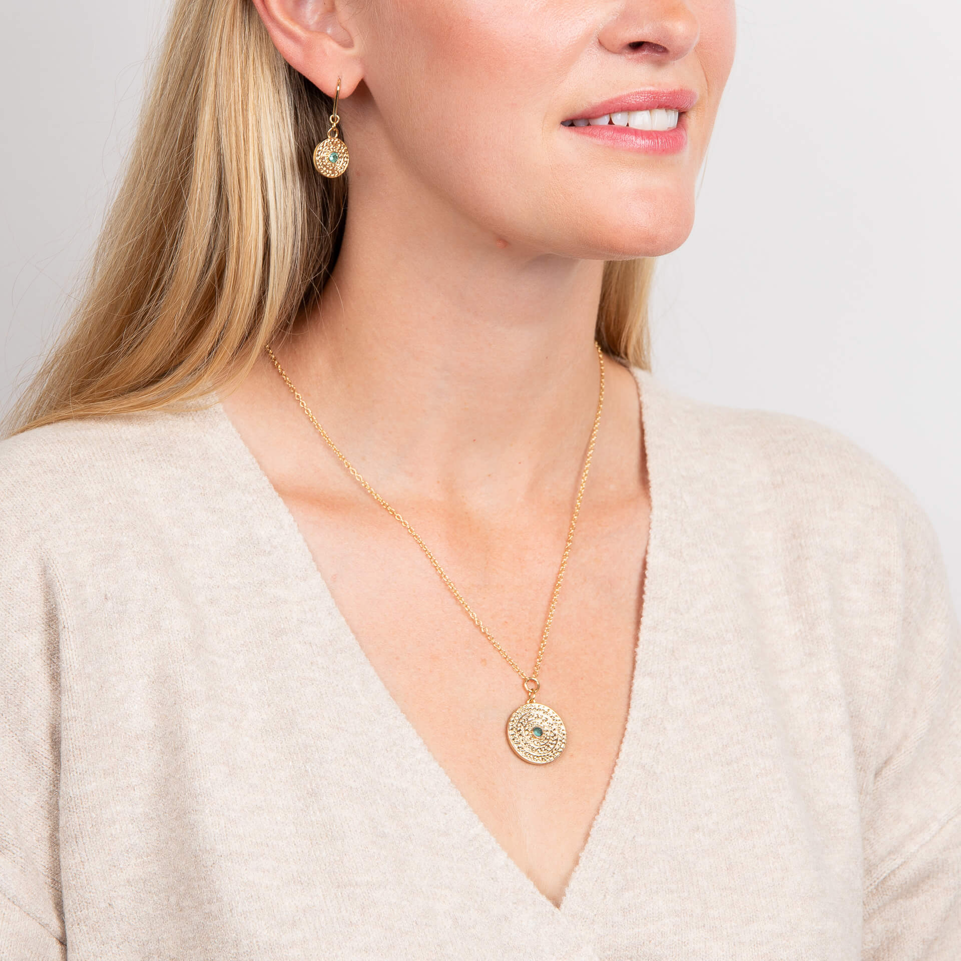 Laura Ashley Fashion Leaf Border Necklace