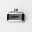 Fred Bennett Schwarzer Leder Flachmann 3oz