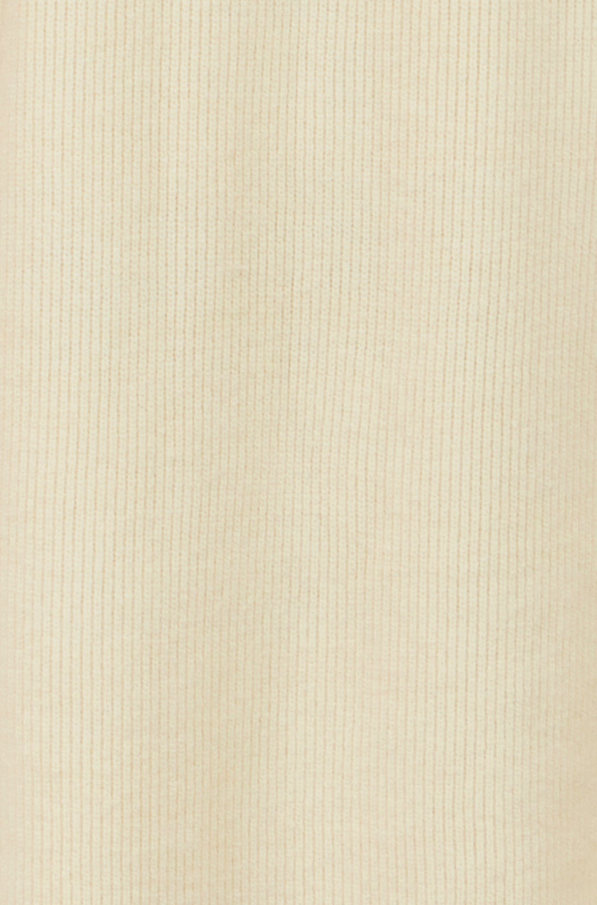 Yumi elfenbensfarvet strikket maxi-cardigan med lommer