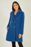 Yumi Navy Teddy Bear Coat