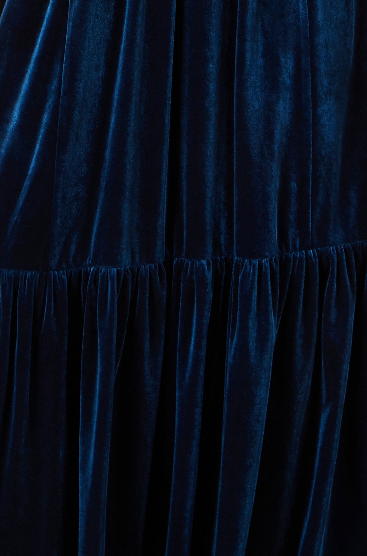 Yumi Midikleid aus blaugrünem Samt