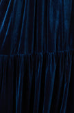 Yumi Midikleid aus blaugrünem Samt