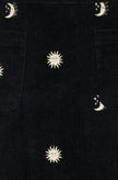 Mini-jupe brodée Yumi Black Cosmic