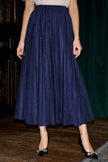 Yumi Navy Diamonte Tulle Midi Skirt