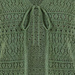 Yumi Green Crochet Tie Front Cardigan