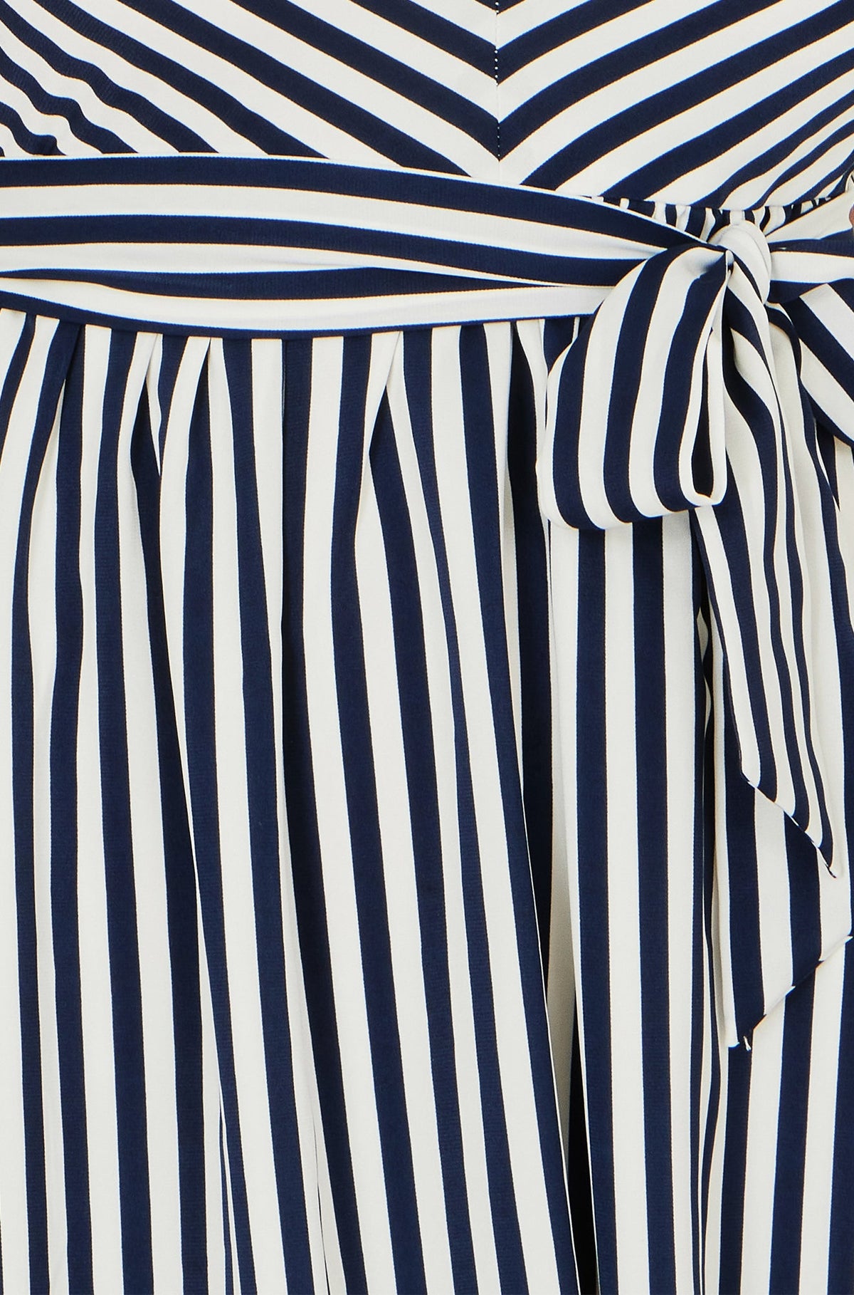 Yumi Navy Stripe Midi Sun Dress