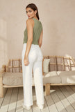 Yumi Green Crochet Knitted Tank Top