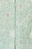 Yumi Green Daisy Broderie Shirt With Fluted Sleeves