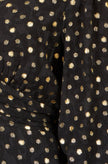 Yumi Black Foil Print Midi Dress